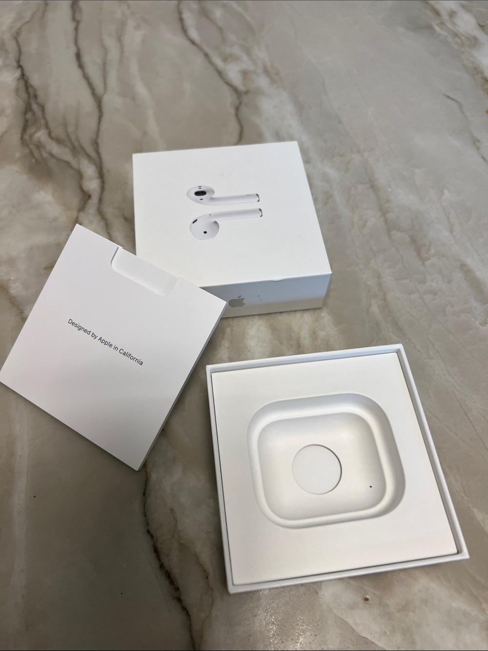 Empty Apple AirPods Box, Apple White Earbuds Packaging Box Set